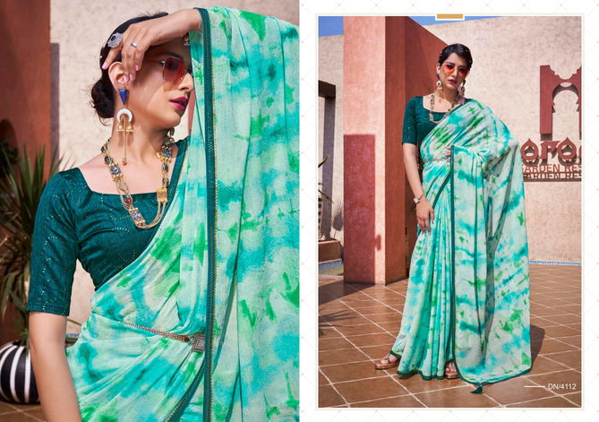 5D Designer Marie Gold 4111- 4118 Wholesale Printed Sarees Catalog